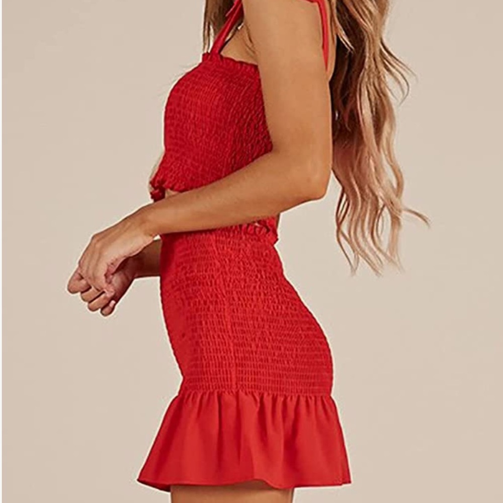 Red Two Piece Set - Picture 3 of 3